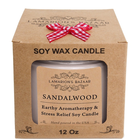 SANDALWOOD- Earthy Aromatherapy & Stress Relief - 100% Soy Candle- Made to order - Picture 3 of 3